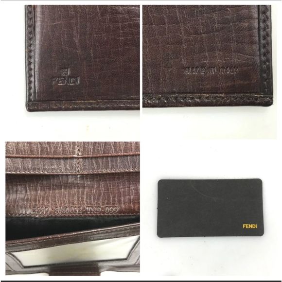 FENDI WALLET BI FOLD ZUCCA PATTERN CANVAS 2289 8M0032 TN9 099 Authentic - Picture 10 of 12
